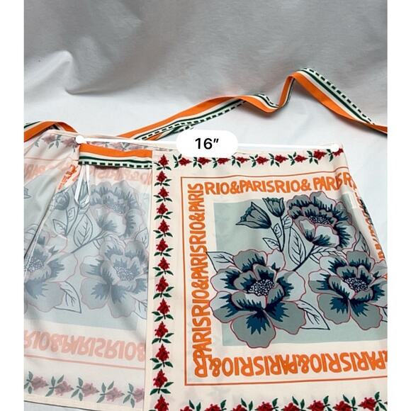 Commence Lightweight Wrap Skirt Women's Size Large Floral Paris Rio Print - Picture 7 of 10